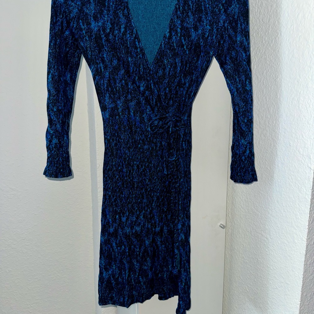 Bcbgmaxazria Vibrant Blue Patterned Adele Knit Wr… - image 8